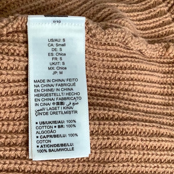 CT1910 The Drop Camel Color Sweater Tank Top S - Picture 4 of 5